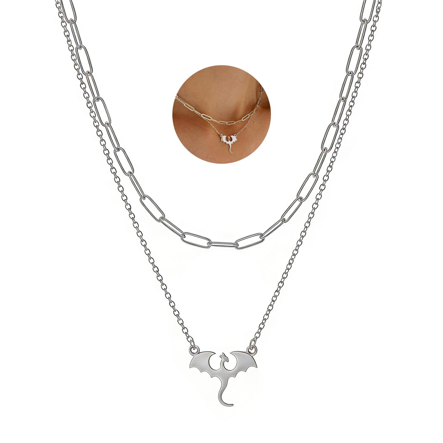 Gold/Silver Plated Necklace for Women, Dragon, Horse, Dachshund, Cat, Turtle Necklaces for Womens Dainty Simple Jewelry Gifts