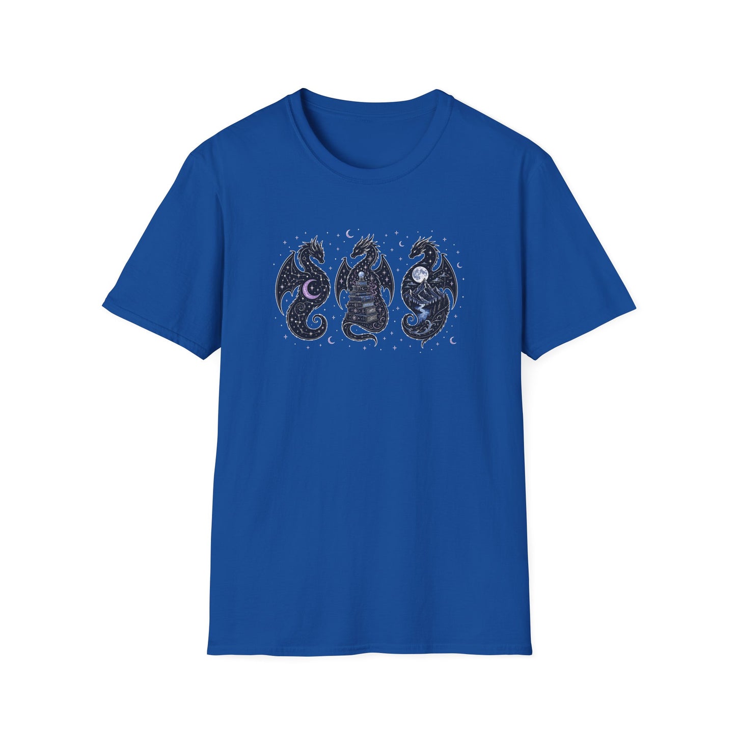 Three Dragons T-Shirt | Celestial Fantasy Dragon Tee | Romantasy Reader Shirt | Book Lover Gift | Bookish Apparel