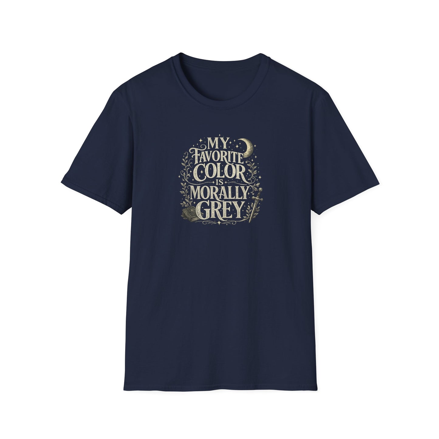 My Favorite Color Is Morally Grey Shirt | Romantasy Book Lover Tee, Fantasy Reader BookTok Shirt, Dark Academia Tee, Morally Gray Gift