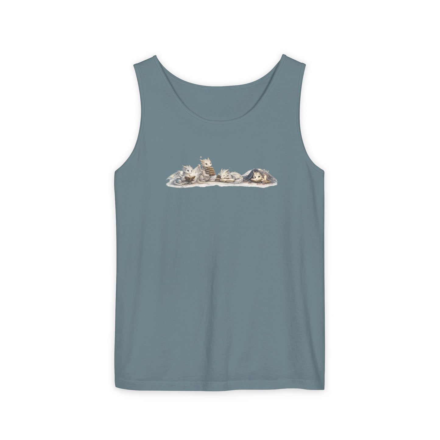 Baby Dragons Reading Tank Top | Cute Book Dragon Racerback Tank | Fantasy Book Lover Shirt | Bookworm Gift | Romantasy Reader