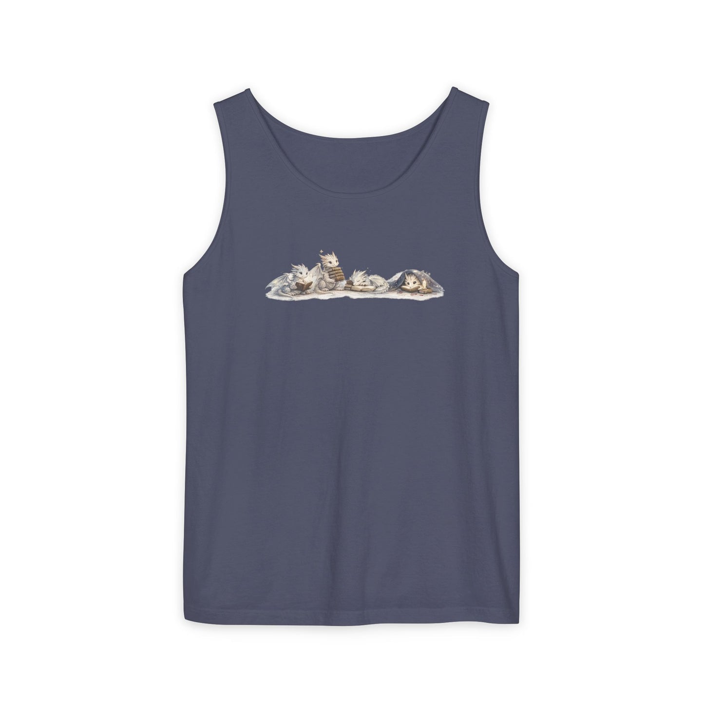 Baby Dragons Reading Tank Top | Cute Book Dragon Racerback Tank | Fantasy Book Lover Shirt | Bookworm Gift | Romantasy Reader
