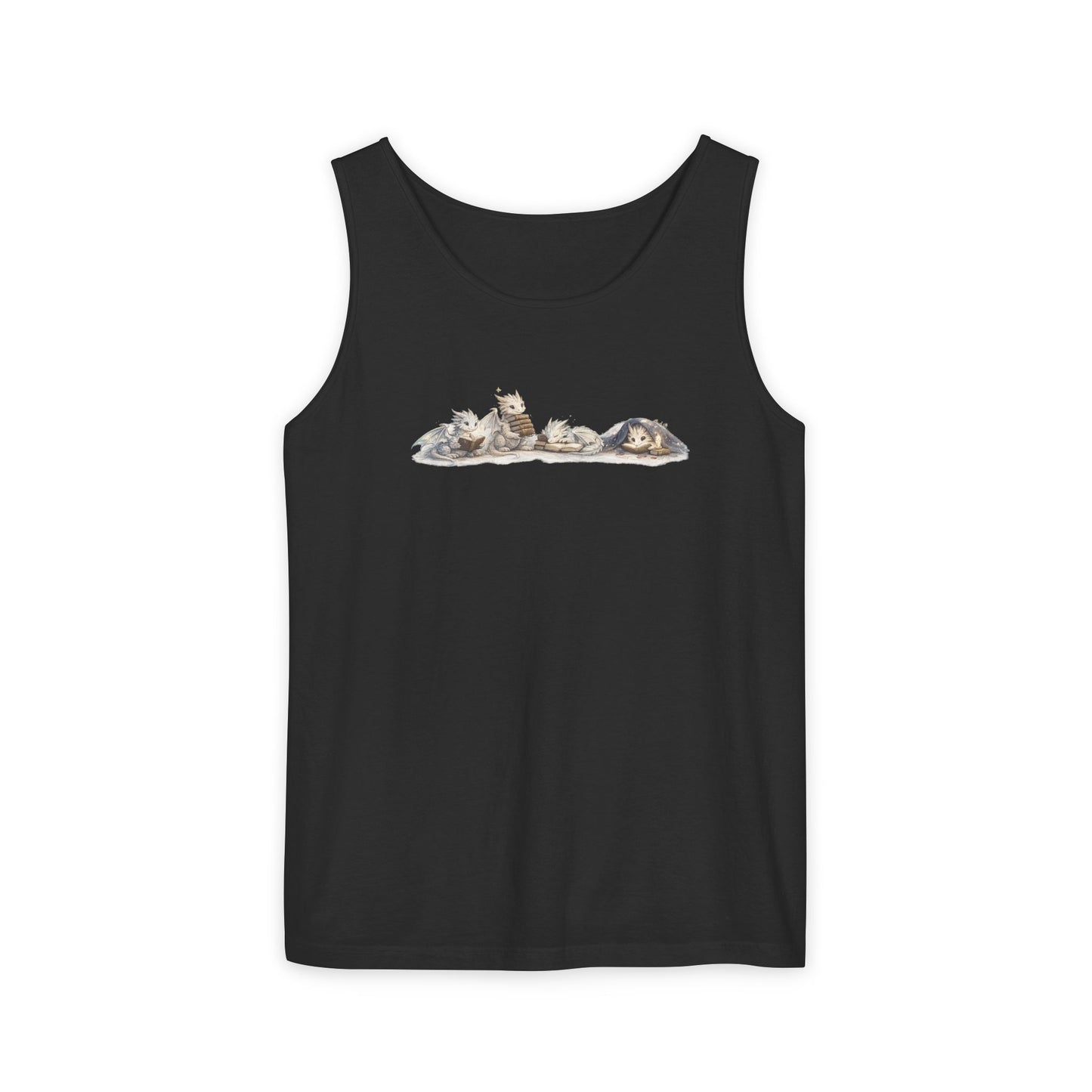 Baby Dragons Reading Tank Top | Cute Book Dragon Racerback Tank | Fantasy Book Lover Shirt | Bookworm Gift | Romantasy Reader