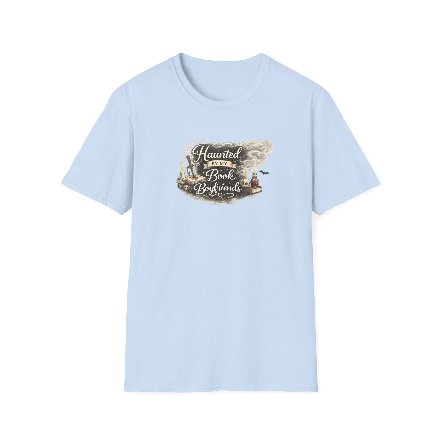 Haunted by My Book Boyfriends Shirt | Book Lover Halloween Tee | Spooky Bookish Shirt | Witchy Reader T-Shirt | Fantasy Book Lover Gift