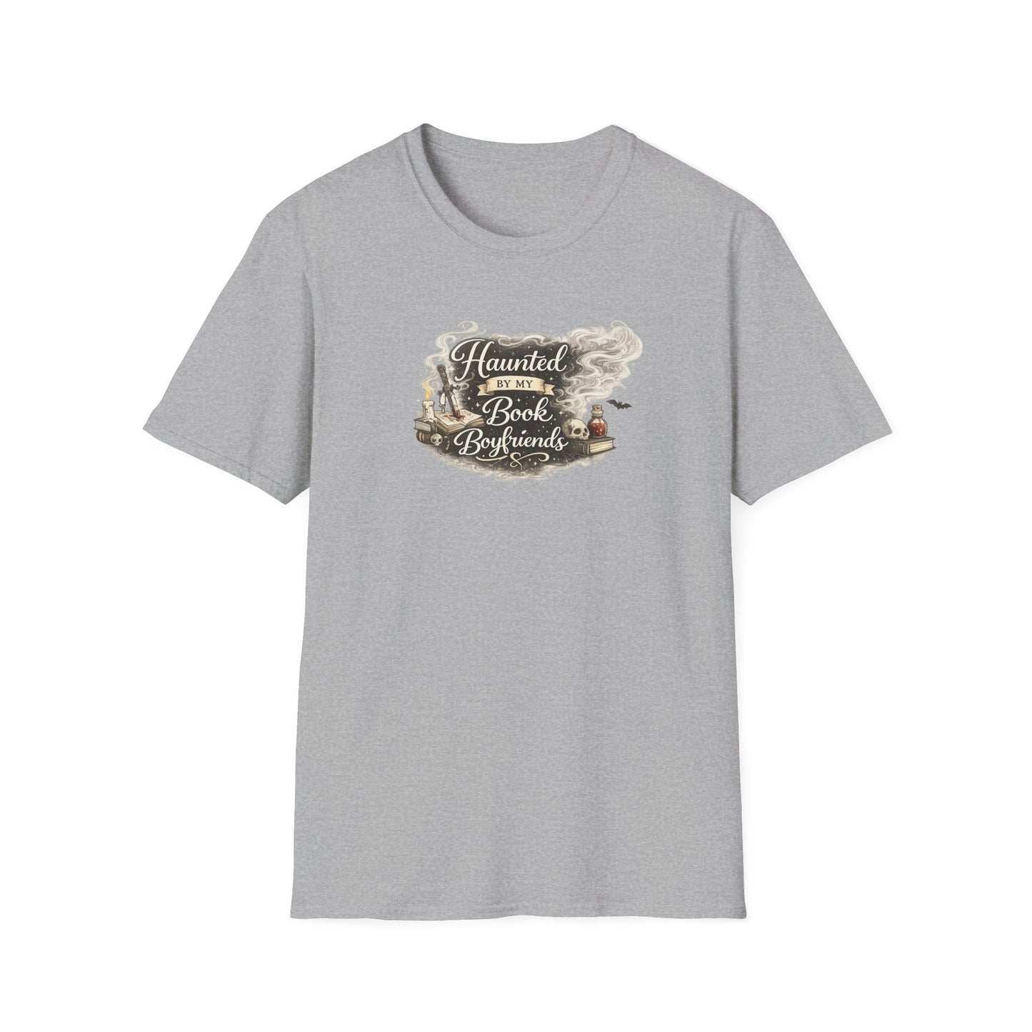 Haunted by My Book Boyfriends Shirt | Book Lover Halloween Tee | Spooky Bookish Shirt | Witchy Reader T-Shirt | Fantasy Book Lover Gift