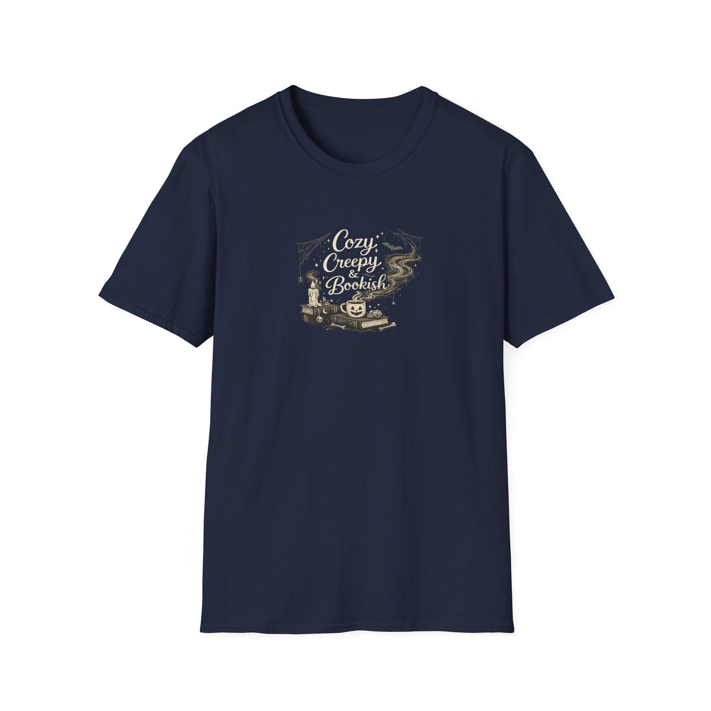 Cozy Creepy & Bookish Shirt | Halloween Book Lover Tee | Spooky Season Reader Shirt | Witchy Bookish T-Shirt | Fall Bookworm Gift
