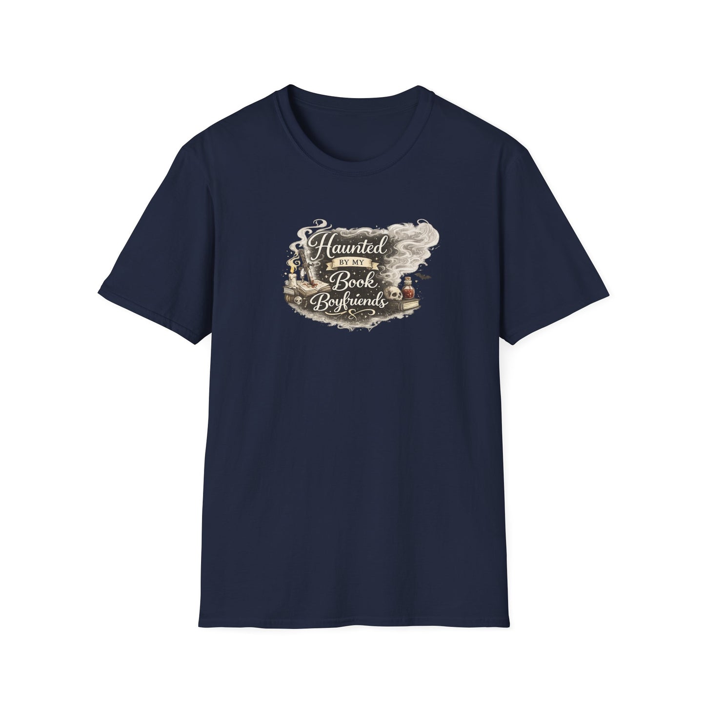 Haunted by My Book Boyfriends Shirt | Book Lover Halloween Tee | Spooky Bookish Shirt | Witchy Reader T-Shirt | Fantasy Book Lover Gift