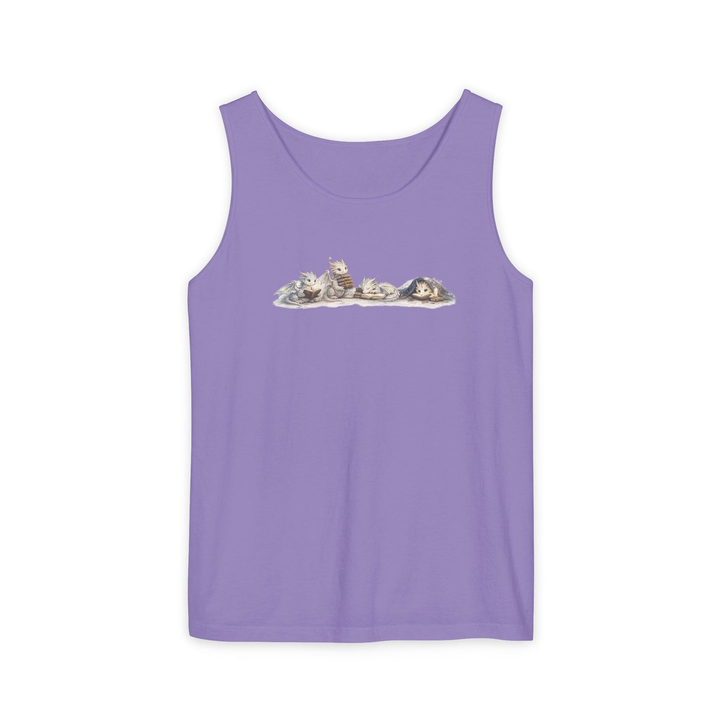 Baby Dragons Reading Tank Top | Cute Book Dragon Racerback Tank | Fantasy Book Lover Shirt | Bookworm Gift | Romantasy Reader