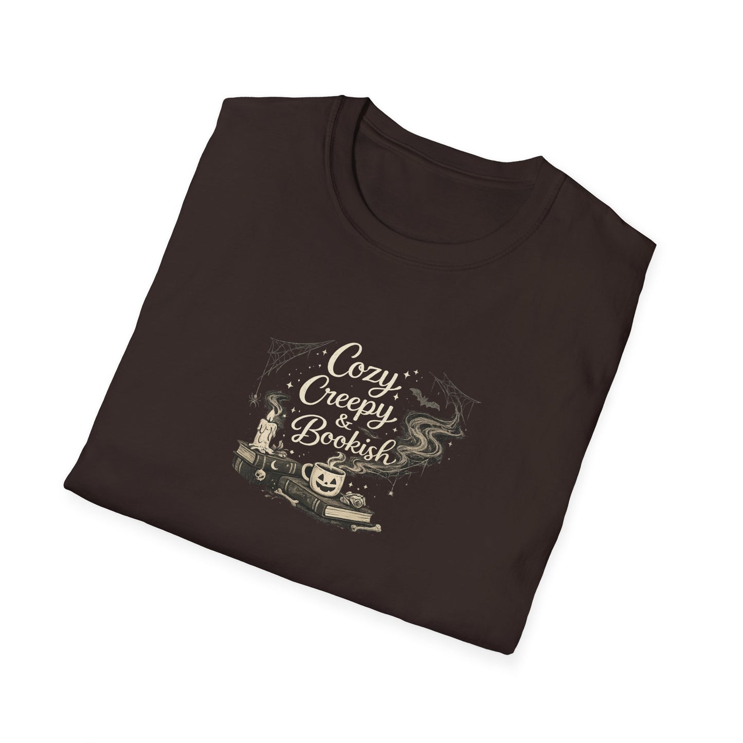 Cozy Creepy & Bookish Shirt | Halloween Book Lover Tee | Spooky Season Reader Shirt | Witchy Bookish T-Shirt | Fall Bookworm Gift