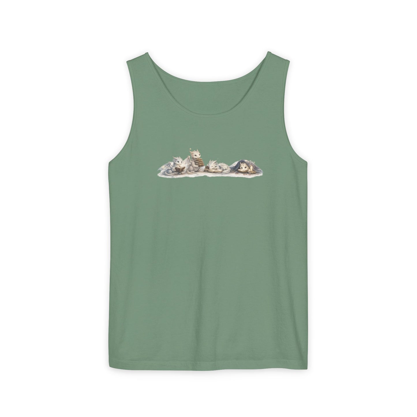 Baby Dragons Reading Tank Top | Cute Book Dragon Racerback Tank | Fantasy Book Lover Shirt | Bookworm Gift | Romantasy Reader