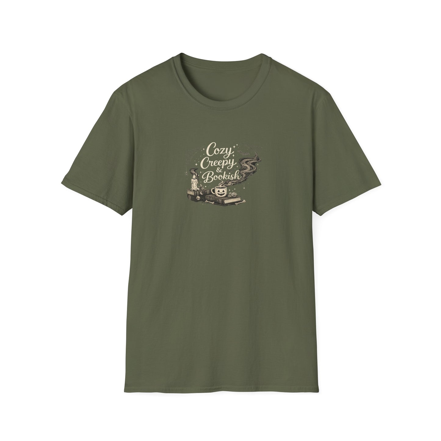 Cozy Creepy & Bookish Shirt | Halloween Book Lover Tee | Spooky Season Reader Shirt | Witchy Bookish T-Shirt | Fall Bookworm Gift