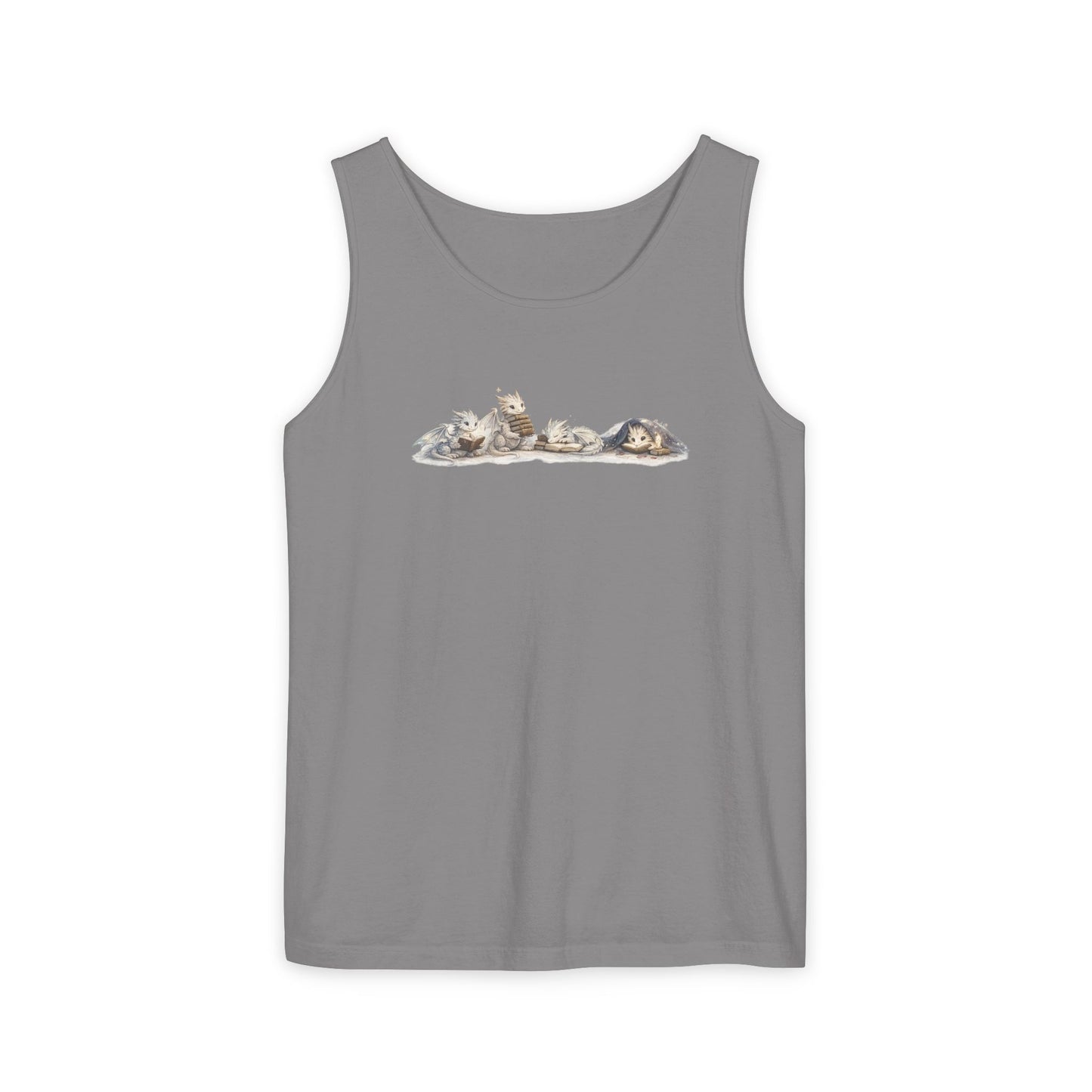 Baby Dragons Reading Tank Top | Cute Book Dragon Racerback Tank | Fantasy Book Lover Shirt | Bookworm Gift | Romantasy Reader