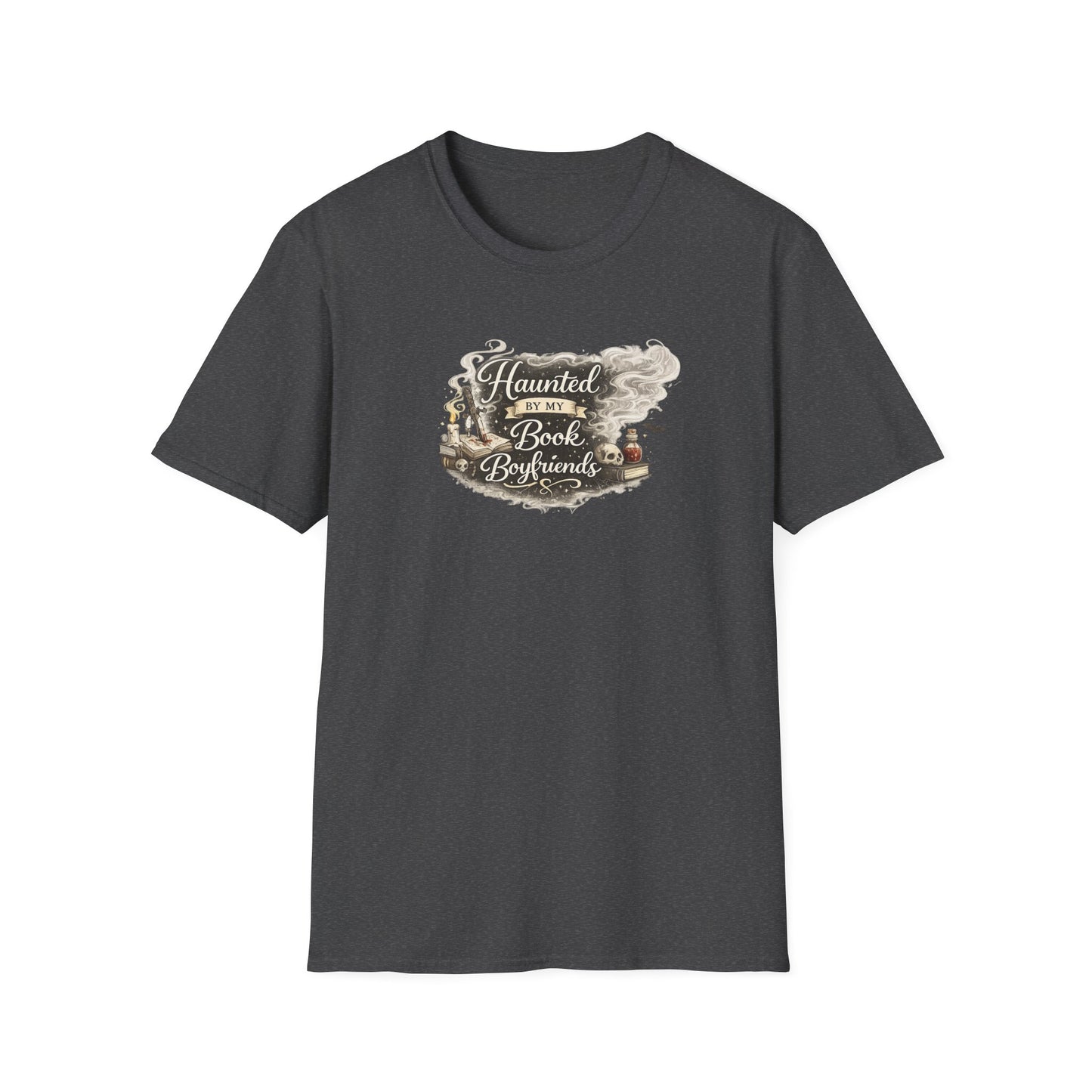 Haunted by My Book Boyfriends Shirt | Book Lover Halloween Tee | Spooky Bookish Shirt | Witchy Reader T-Shirt | Fantasy Book Lover Gift
