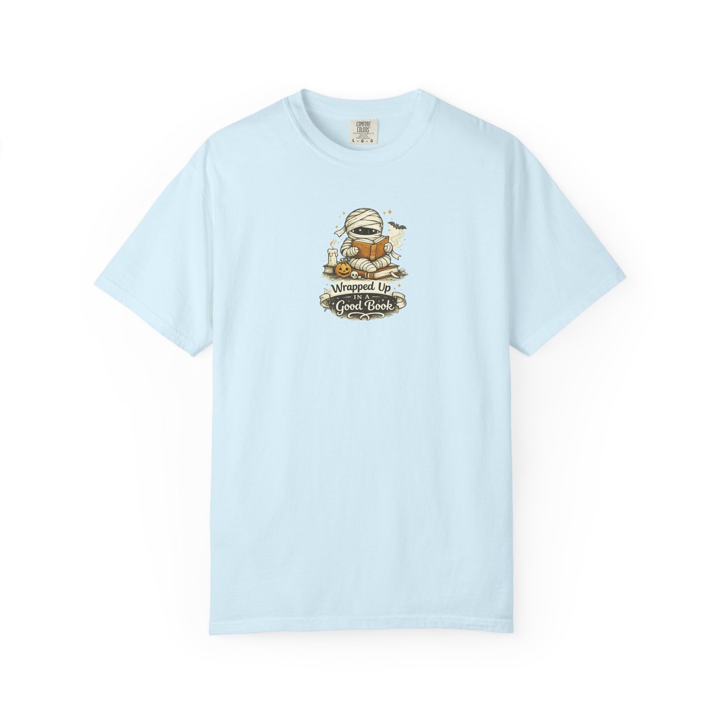 Wrapped Up in a Good Book Shirt | Cute Halloween Book Lover Tee | Bookworm Fall T-Shirt | Spooky Reader Gift | Cozy Bookish Shirt