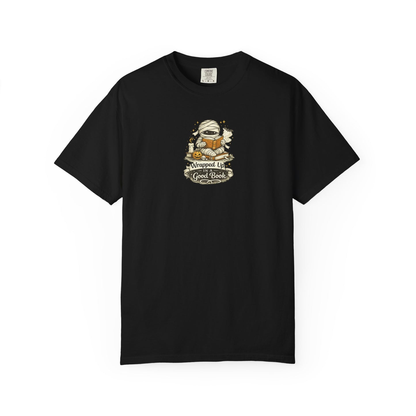 Wrapped Up in a Good Book Shirt | Cute Halloween Book Lover Tee | Bookworm Fall T-Shirt | Spooky Reader Gift | Cozy Bookish Shirt