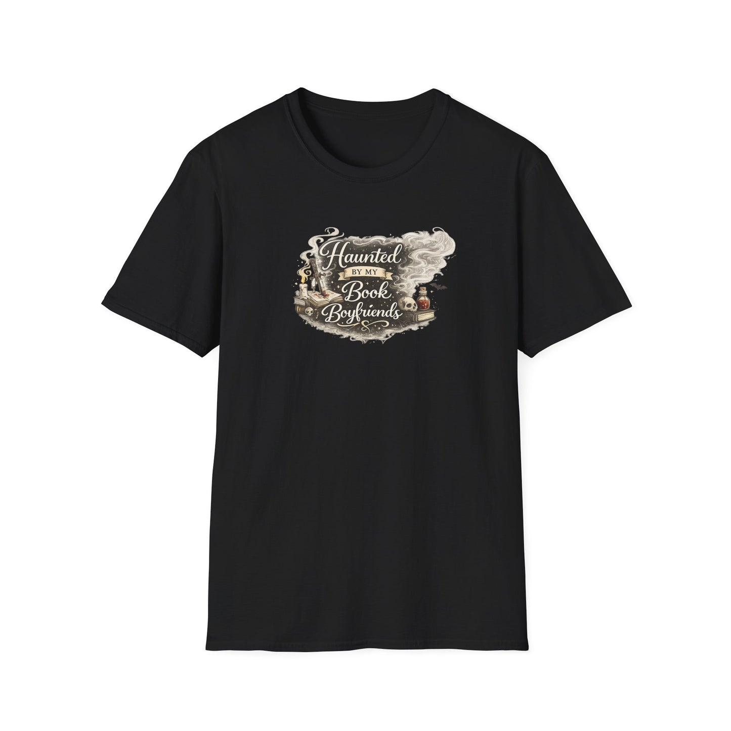 Haunted by My Book Boyfriends Shirt | Book Lover Halloween Tee | Spooky Bookish Shirt | Witchy Reader T-Shirt | Fantasy Book Lover Gift