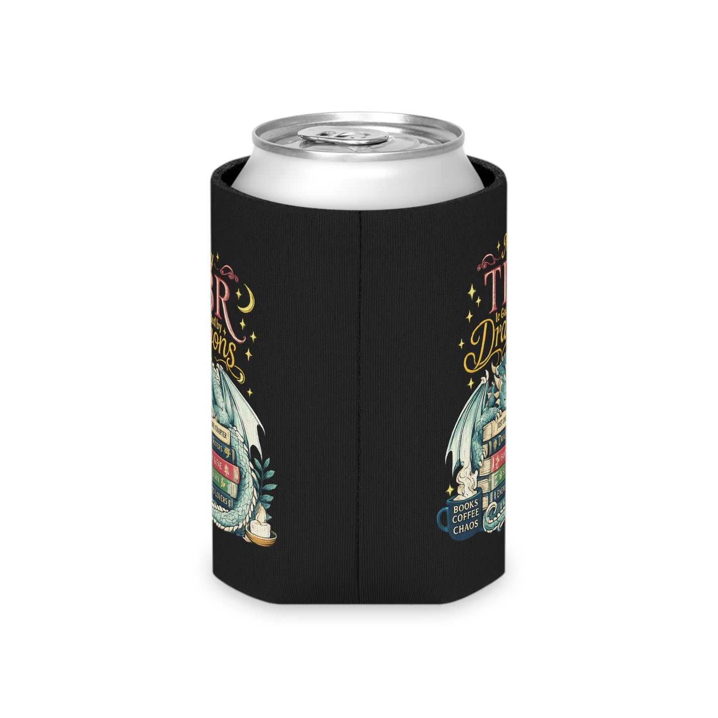My TBR Is Guarded by Dragons Can Cooler Sleeve | Book Lover Drink Sleeve | Fantasy Reader Koozie | Romantasy Beverage Holder
