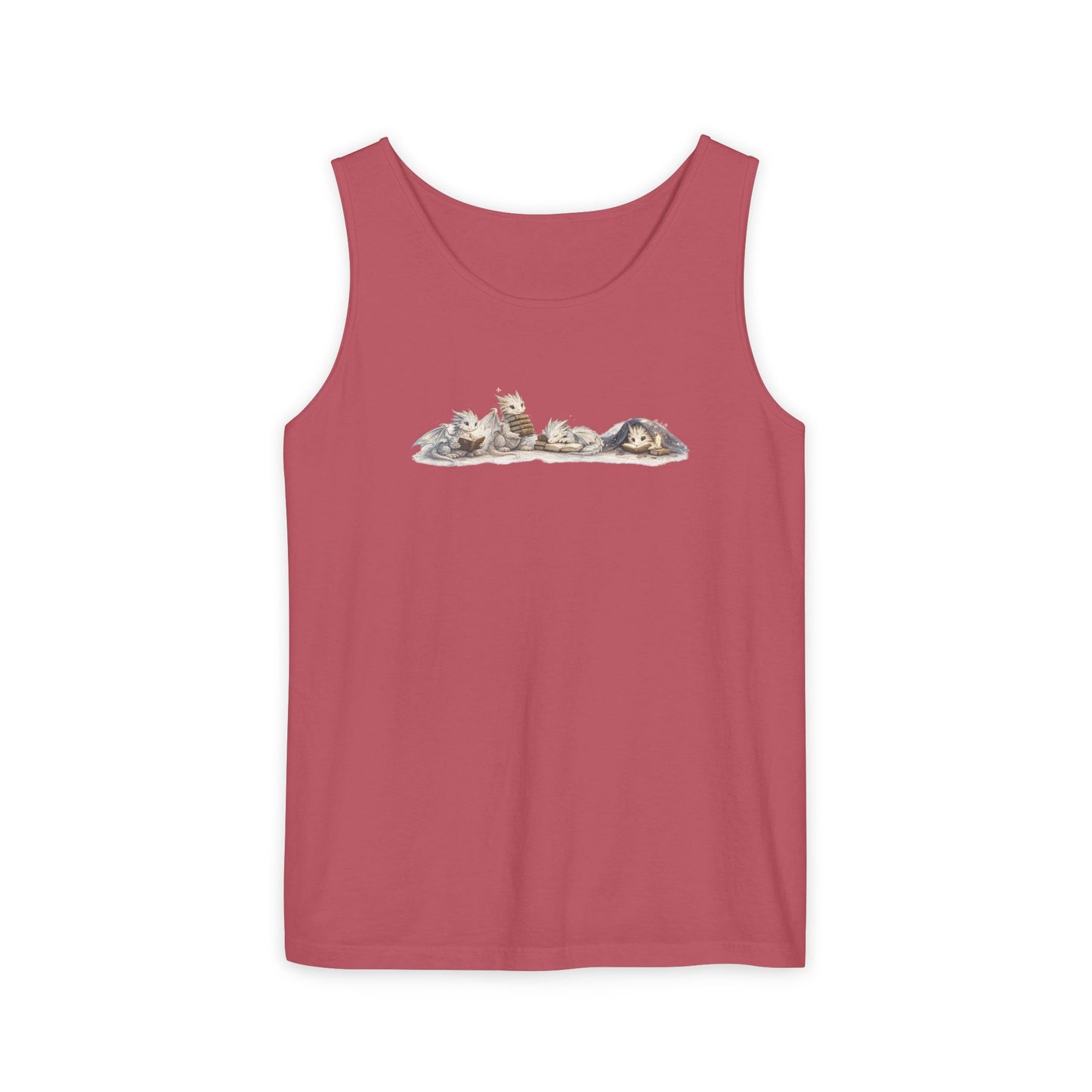 Baby Dragons Reading Tank Top | Cute Book Dragon Racerback Tank | Fantasy Book Lover Shirt | Bookworm Gift | Romantasy Reader
