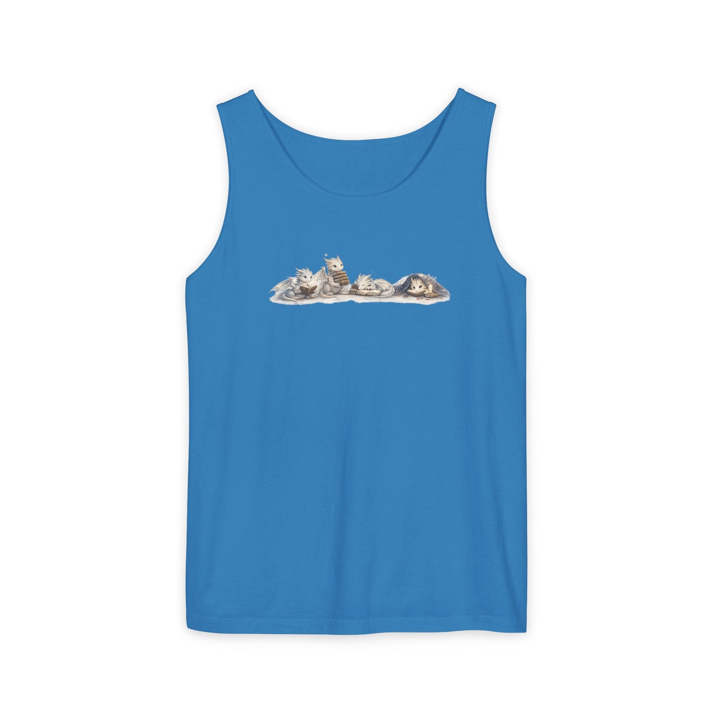 Baby Dragons Reading Tank Top | Cute Book Dragon Racerback Tank | Fantasy Book Lover Shirt | Bookworm Gift | Romantasy Reader
