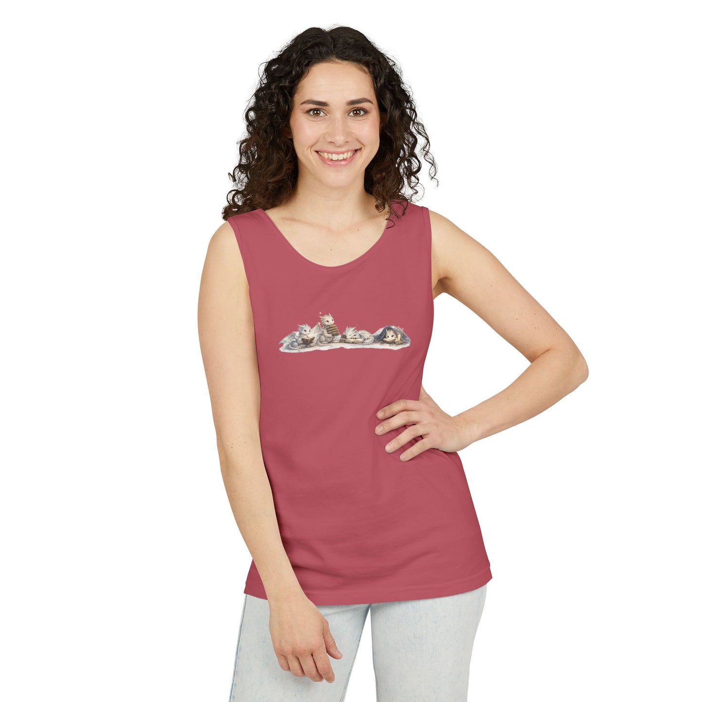 Baby Dragons Reading Tank Top | Cute Book Dragon Racerback Tank | Fantasy Book Lover Shirt | Bookworm Gift | Romantasy Reader