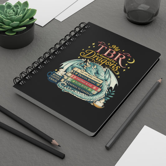 My TBR Is Guarded by Dragons Spiral Notebook | Fantasy Reading Journal | Book Lover Notebook | Dragon Booktok Gift | Romantasy Journal