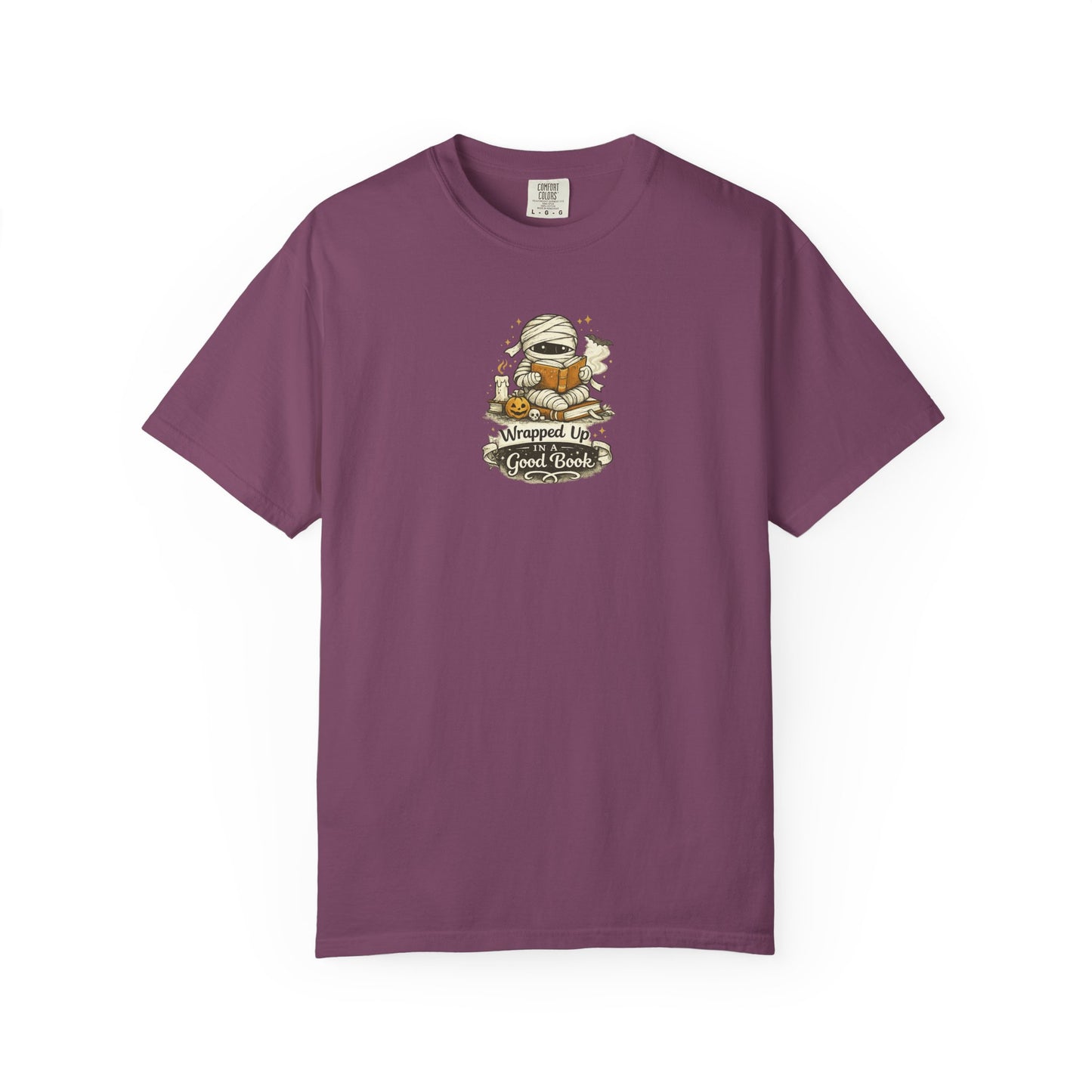 Wrapped Up in a Good Book Shirt | Cute Halloween Book Lover Tee | Bookworm Fall T-Shirt | Spooky Reader Gift | Cozy Bookish Shirt