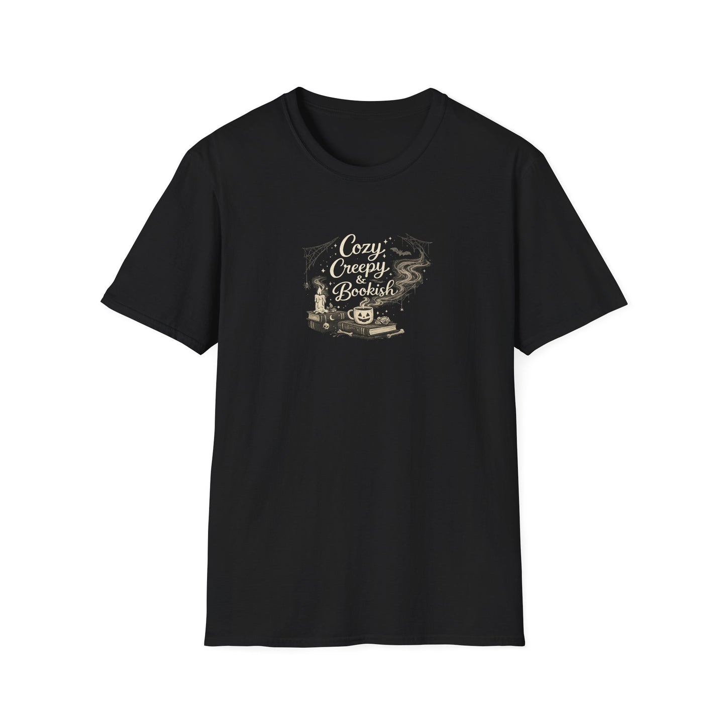 Cozy Creepy & Bookish Shirt | Halloween Book Lover Tee | Spooky Season Reader Shirt | Witchy Bookish T-Shirt | Fall Bookworm Gift