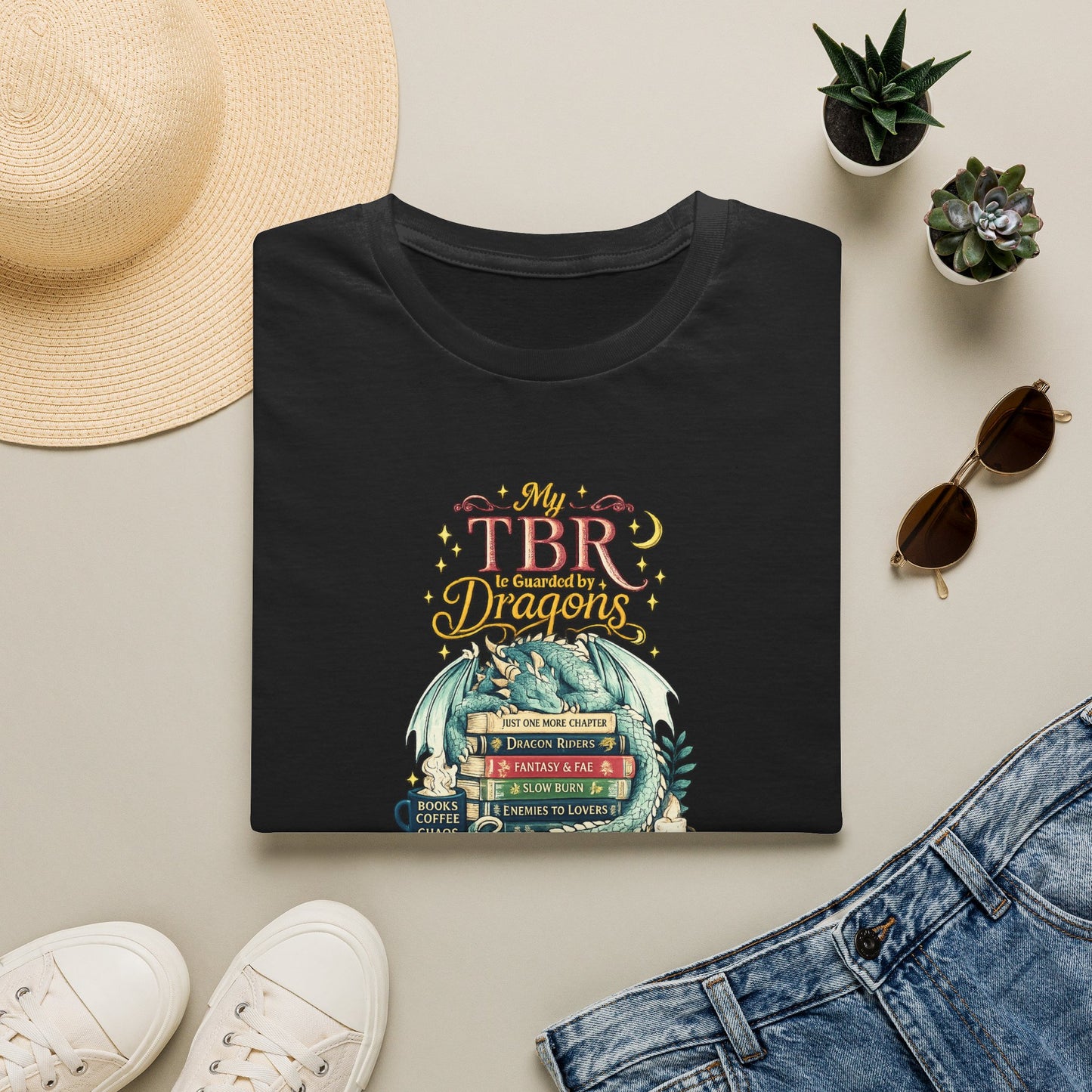My TBR Is Guarded By Dragons Shirt, Fantasy Book Lover T-Shirt, Bookish Reading Tee, Dragon Reader Gift, BookTok Apparel