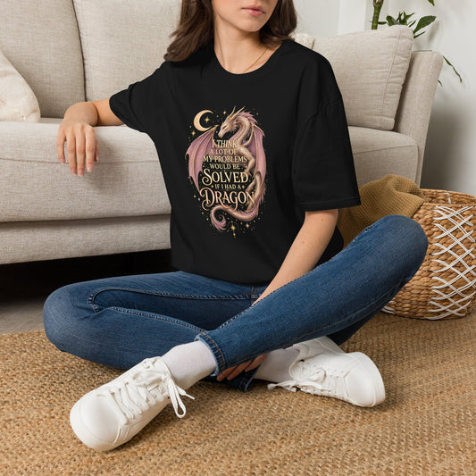 If I Had a Dragon Shirt | Funny Dragon T-Shirt | Fantasy Reader Tee | Romantasy Book Lover Gift | Bookish Graphic Tee