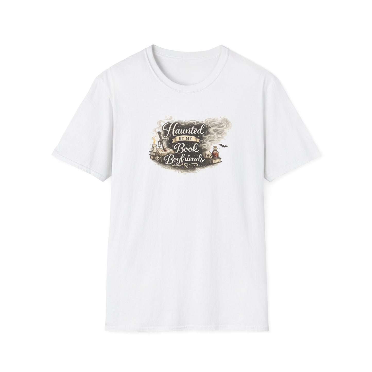 Haunted by My Book Boyfriends Shirt | Book Lover Halloween Tee | Spooky Bookish Shirt | Witchy Reader T-Shirt | Fantasy Book Lover Gift