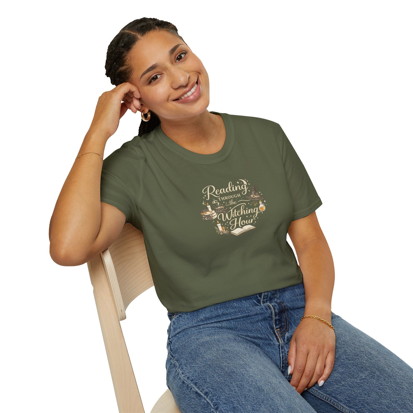 Reading Through the Witching Hour Shirt | Book Lover Halloween Tee | Witchy Reader Shirt | Spooky Bookish T-Shirt | Fall Reading Gift