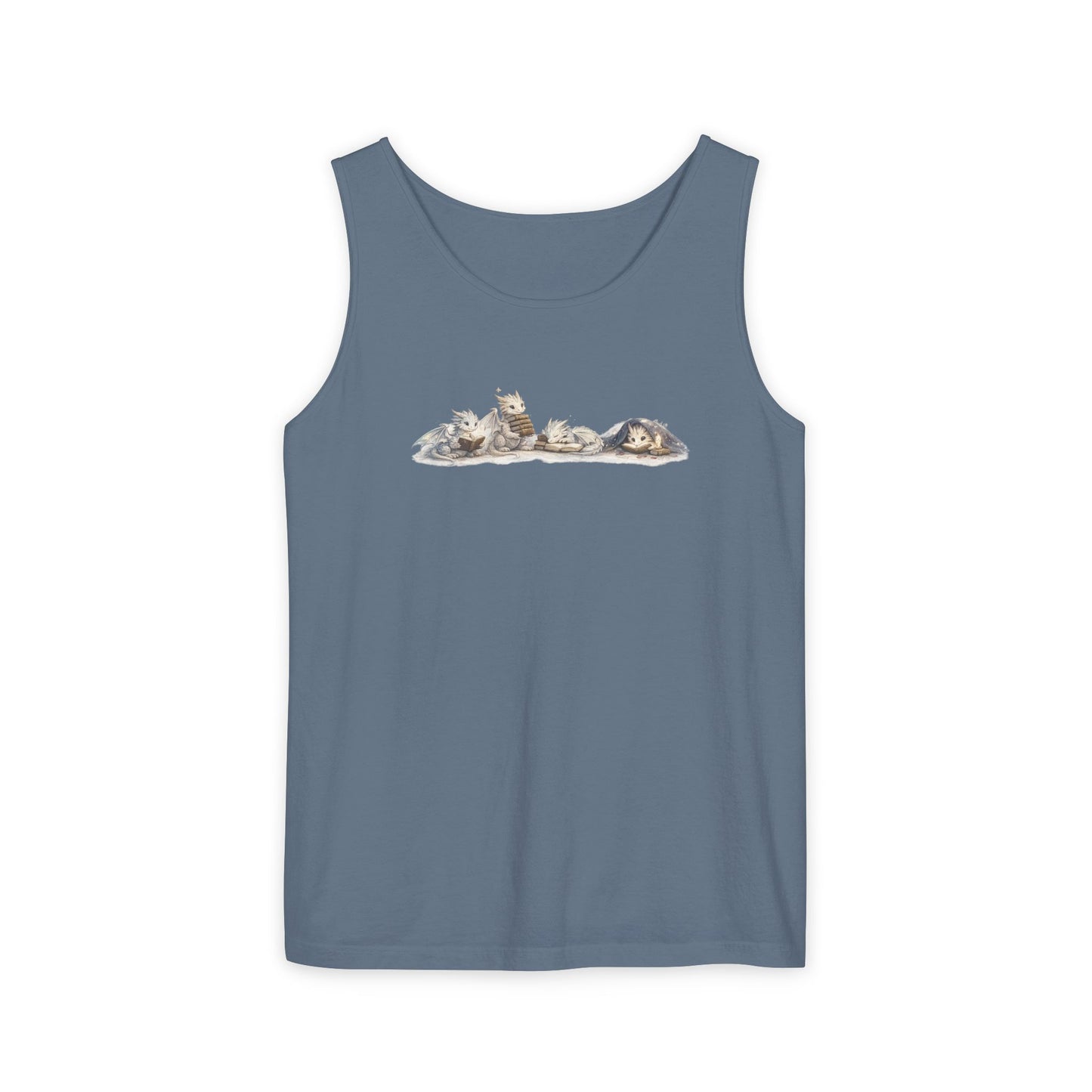 Baby Dragons Reading Tank Top | Cute Book Dragon Racerback Tank | Fantasy Book Lover Shirt | Bookworm Gift | Romantasy Reader