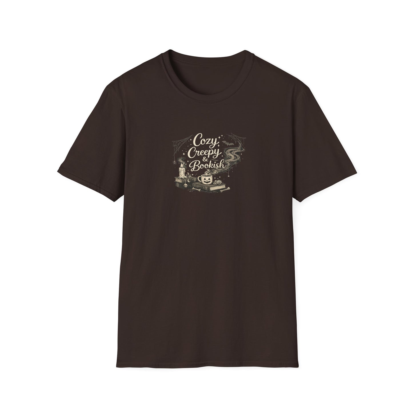 Cozy Creepy & Bookish Shirt | Halloween Book Lover Tee | Spooky Season Reader Shirt | Witchy Bookish T-Shirt | Fall Bookworm Gift