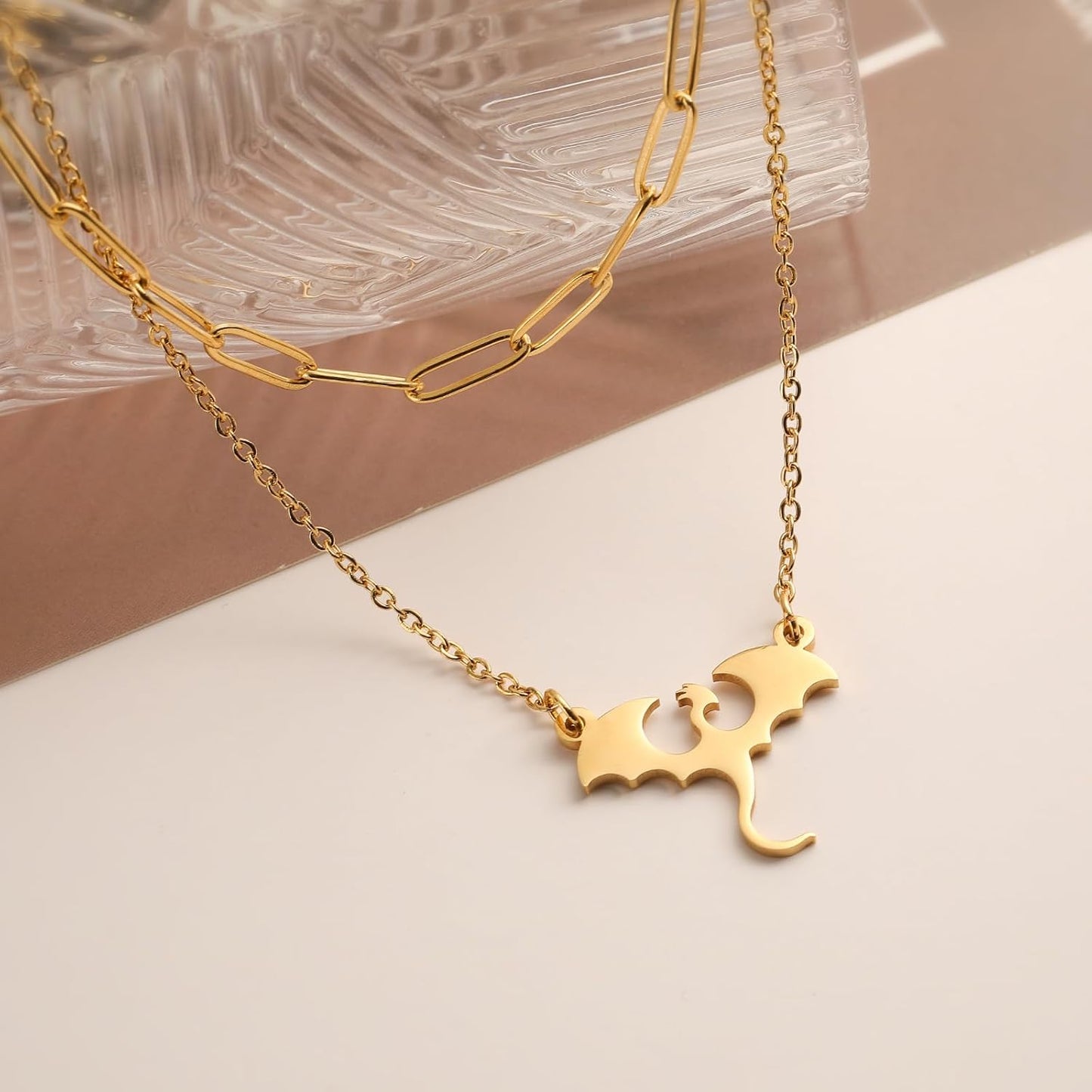 Gold/Silver Plated Necklace for Women, Dragon, Horse, Dachshund, Cat, Turtle Necklaces for Womens Dainty Simple Jewelry Gifts