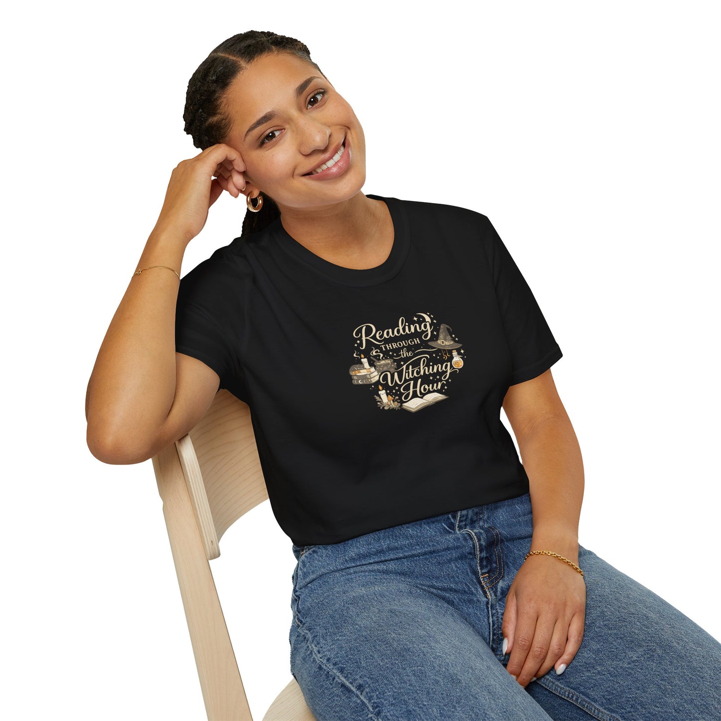 Reading Through the Witching Hour Shirt | Book Lover Halloween Tee | Witchy Reader Shirt | Spooky Bookish T-Shirt | Fall Reading Gift
