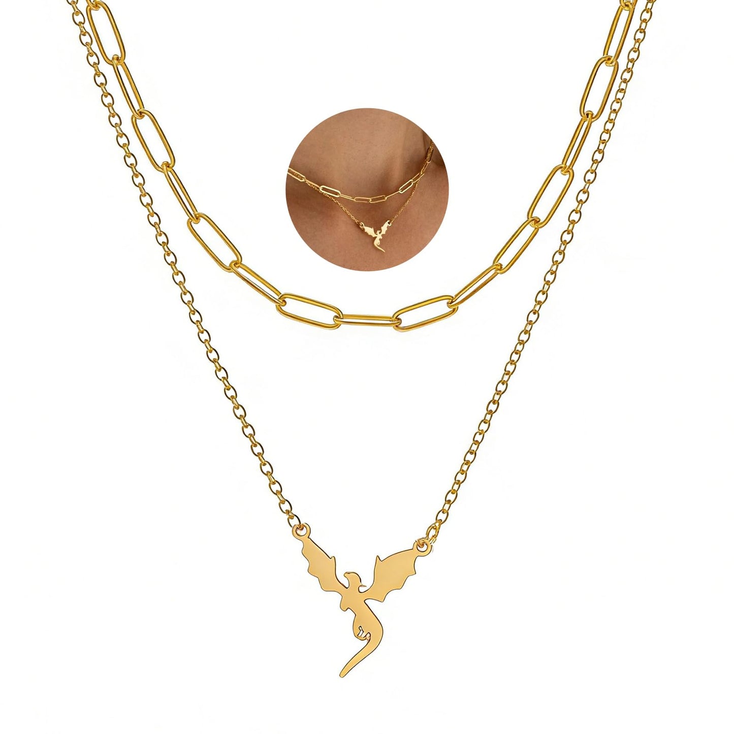 Gold/Silver Plated Necklace for Women, Dragon, Horse, Dachshund, Cat, Turtle Necklaces for Womens Dainty Simple Jewelry Gifts