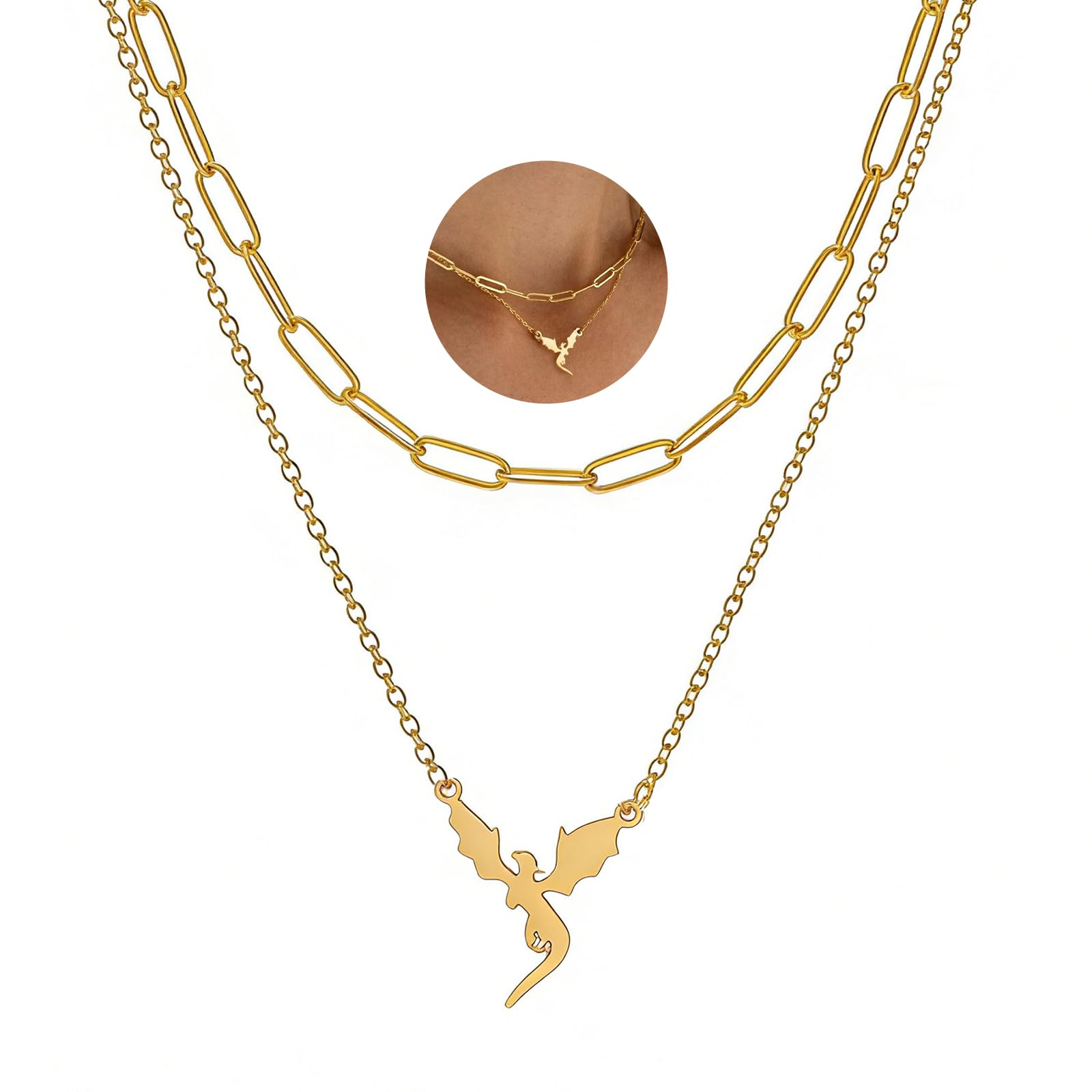 Gold/Silver Plated Necklace for Women, Dragon, Horse, Dachshund, Cat, Turtle Necklaces for Womens Dainty Simple Jewelry Gifts