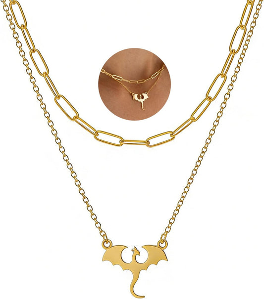 Gold/Silver Plated Necklace for Women, Dragon, Horse, Dachshund, Cat, Turtle Necklaces for Womens Dainty Simple Jewelry Gifts