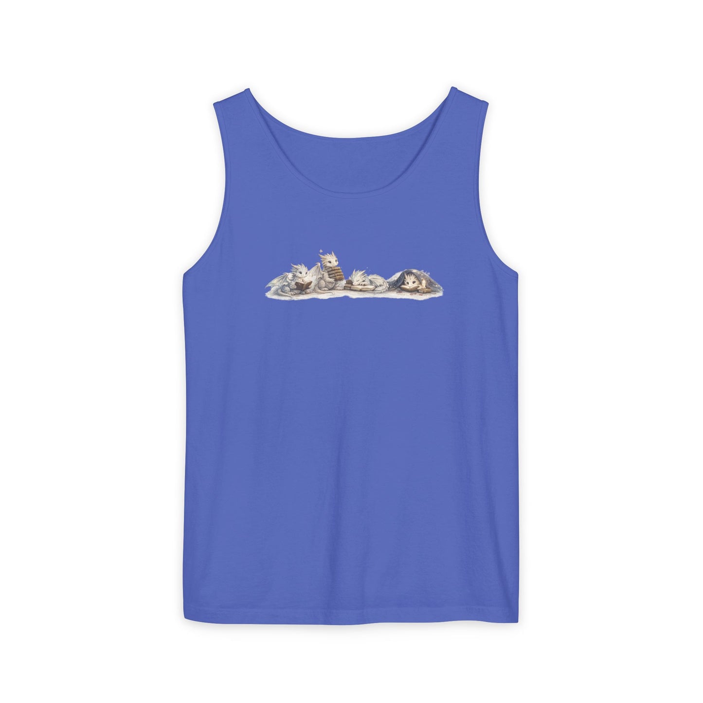 Baby Dragons Reading Tank Top | Cute Book Dragon Racerback Tank | Fantasy Book Lover Shirt | Bookworm Gift | Romantasy Reader