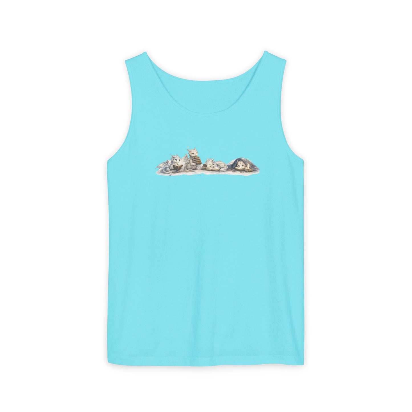 Baby Dragons Reading Tank Top | Cute Book Dragon Racerback Tank | Fantasy Book Lover Shirt | Bookworm Gift | Romantasy Reader