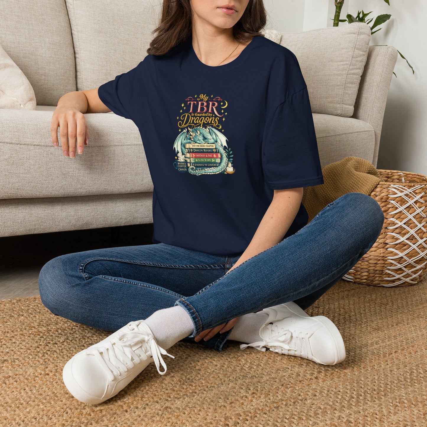 My TBR Is Guarded By Dragons Shirt, Fantasy Book Lover T-Shirt, Bookish Reading Tee, Dragon Reader Gift, BookTok Apparel