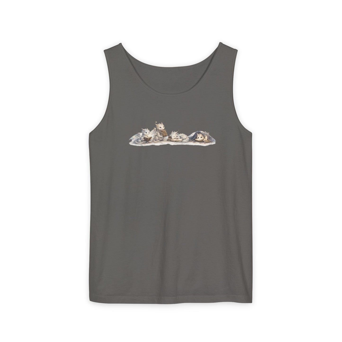 Baby Dragons Reading Tank Top | Cute Book Dragon Racerback Tank | Fantasy Book Lover Shirt | Bookworm Gift | Romantasy Reader