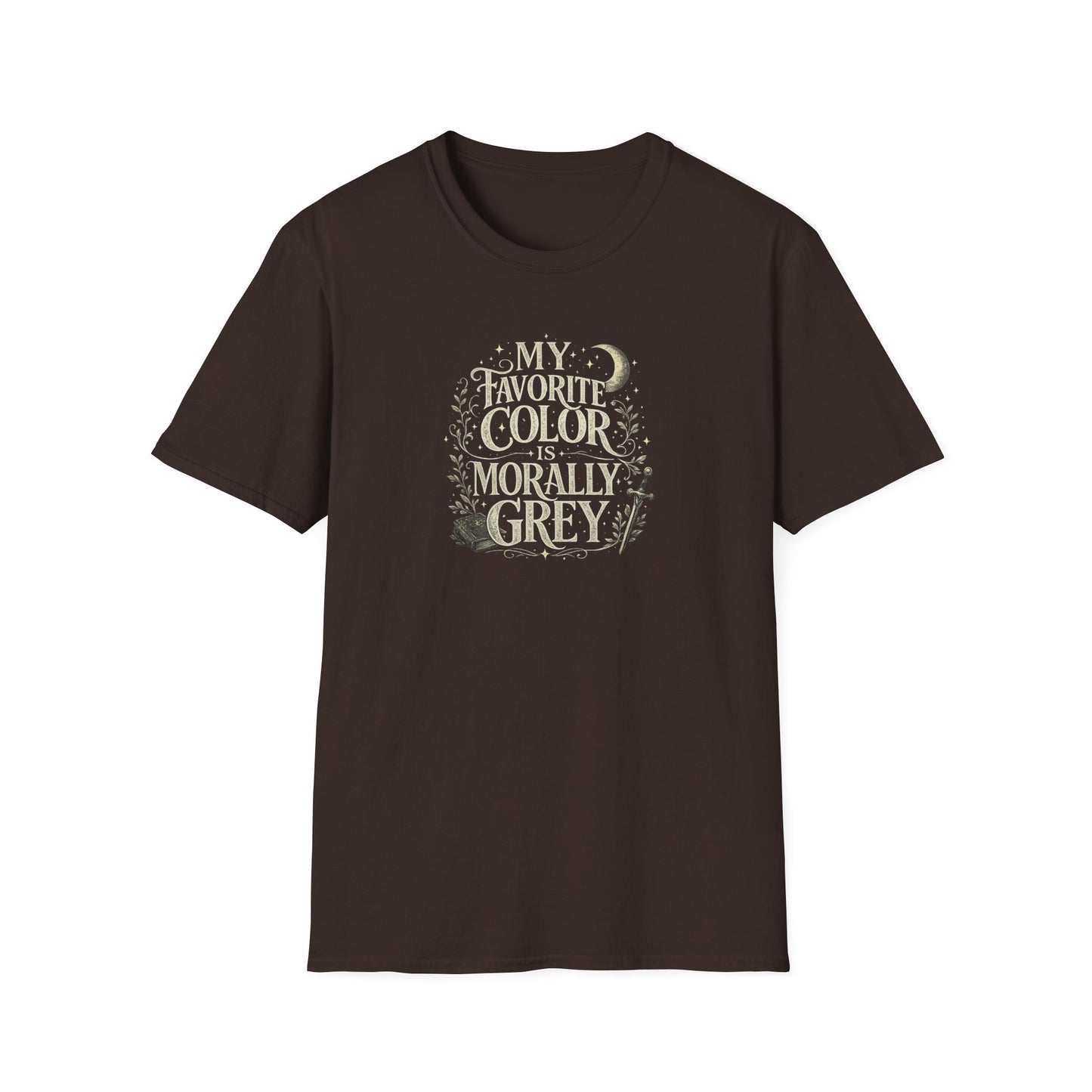 My Favorite Color Is Morally Grey Shirt | Romantasy Book Lover Tee, Fantasy Reader BookTok Shirt, Dark Academia Tee, Morally Gray Gift
