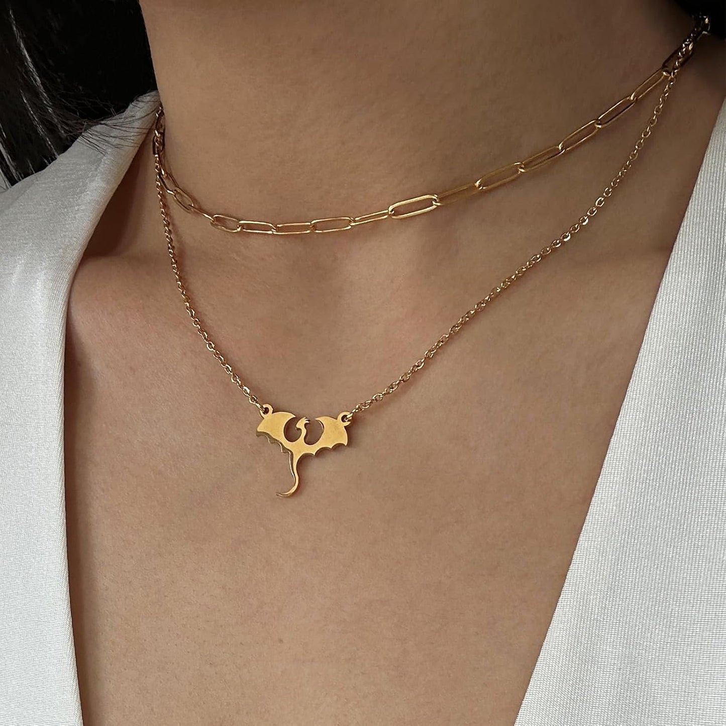 Gold/Silver Plated Necklace for Women, Dragon, Horse, Dachshund, Cat, Turtle Necklaces for Womens Dainty Simple Jewelry Gifts