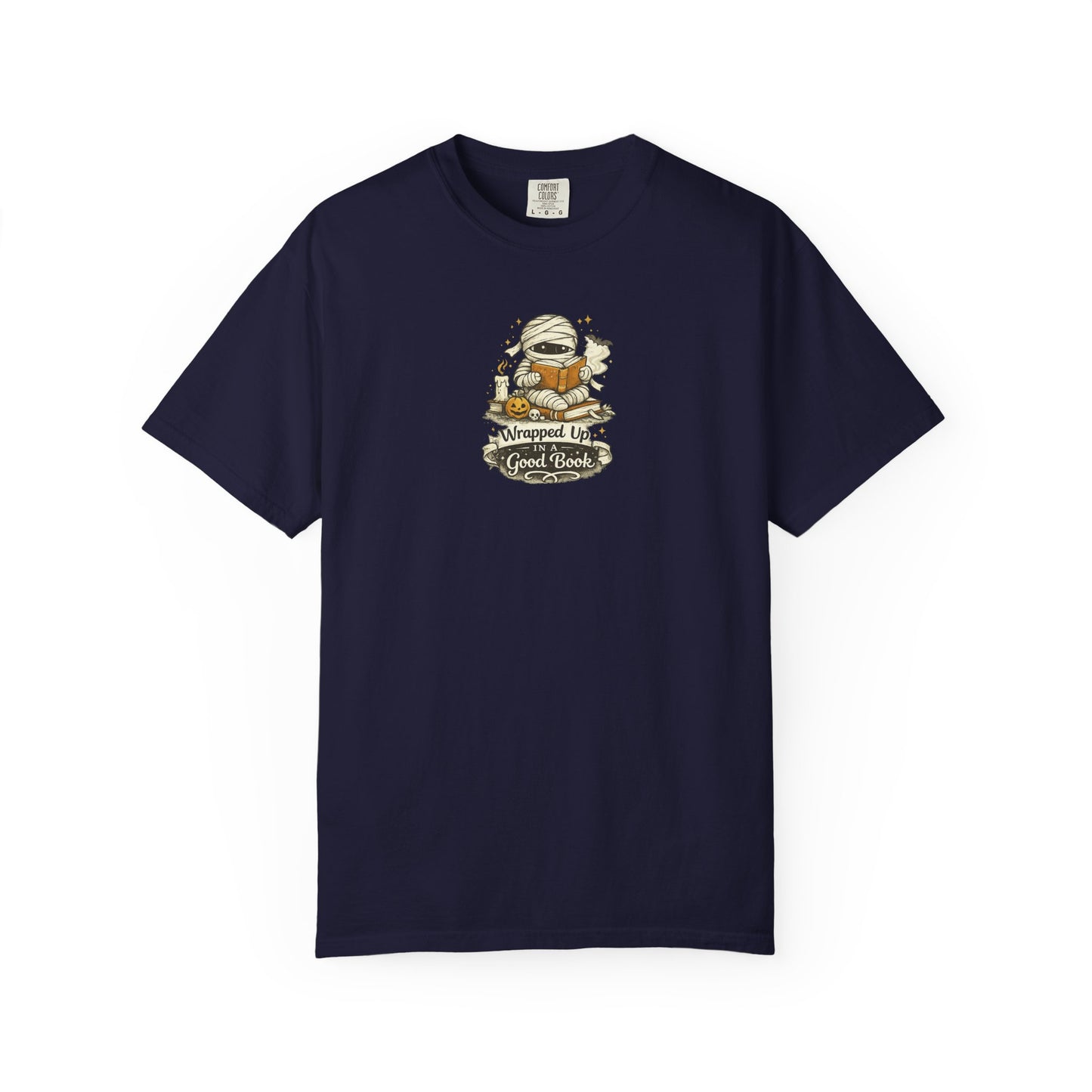 Wrapped Up in a Good Book Shirt | Cute Halloween Book Lover Tee | Bookworm Fall T-Shirt | Spooky Reader Gift | Cozy Bookish Shirt