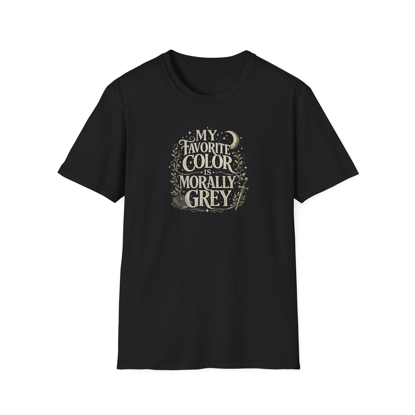 My Favorite Color Is Morally Grey Shirt | Romantasy Book Lover Tee, Fantasy Reader BookTok Shirt, Dark Academia Tee, Morally Gray Gift