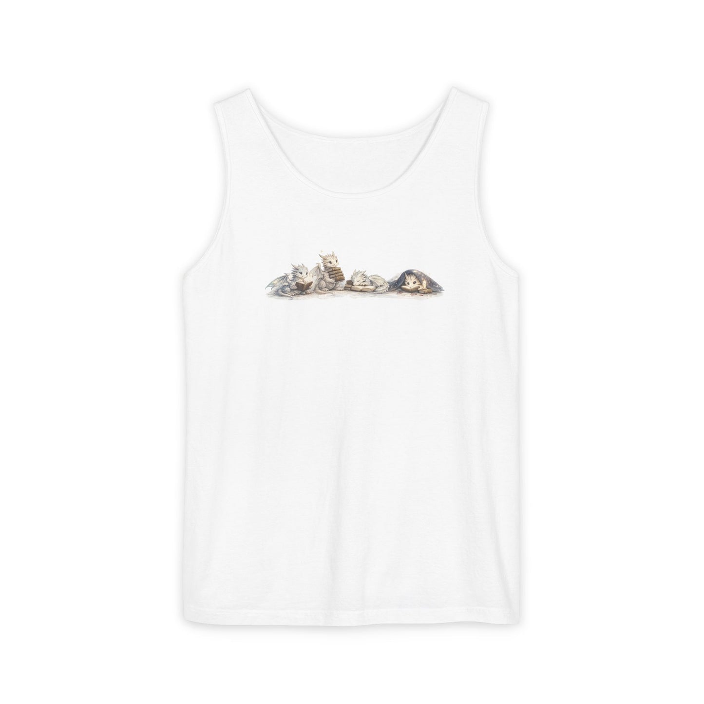 Baby Dragons Reading Tank Top | Cute Book Dragon Racerback Tank | Fantasy Book Lover Shirt | Bookworm Gift | Romantasy Reader