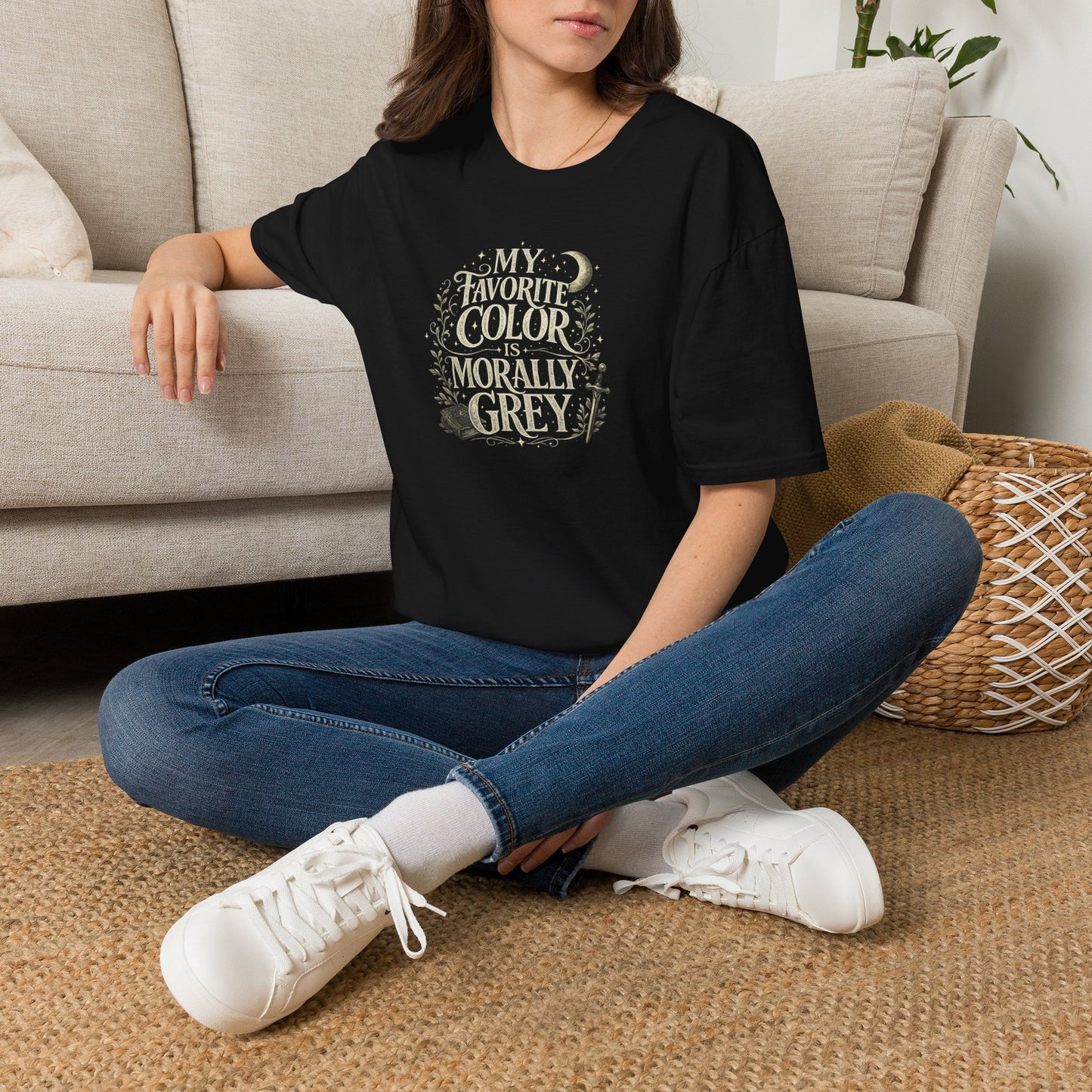 My Favorite Color Is Morally Grey Shirt | Romantasy Book Lover Tee, Fantasy Reader BookTok Shirt, Dark Academia Tee, Morally Gray Gift