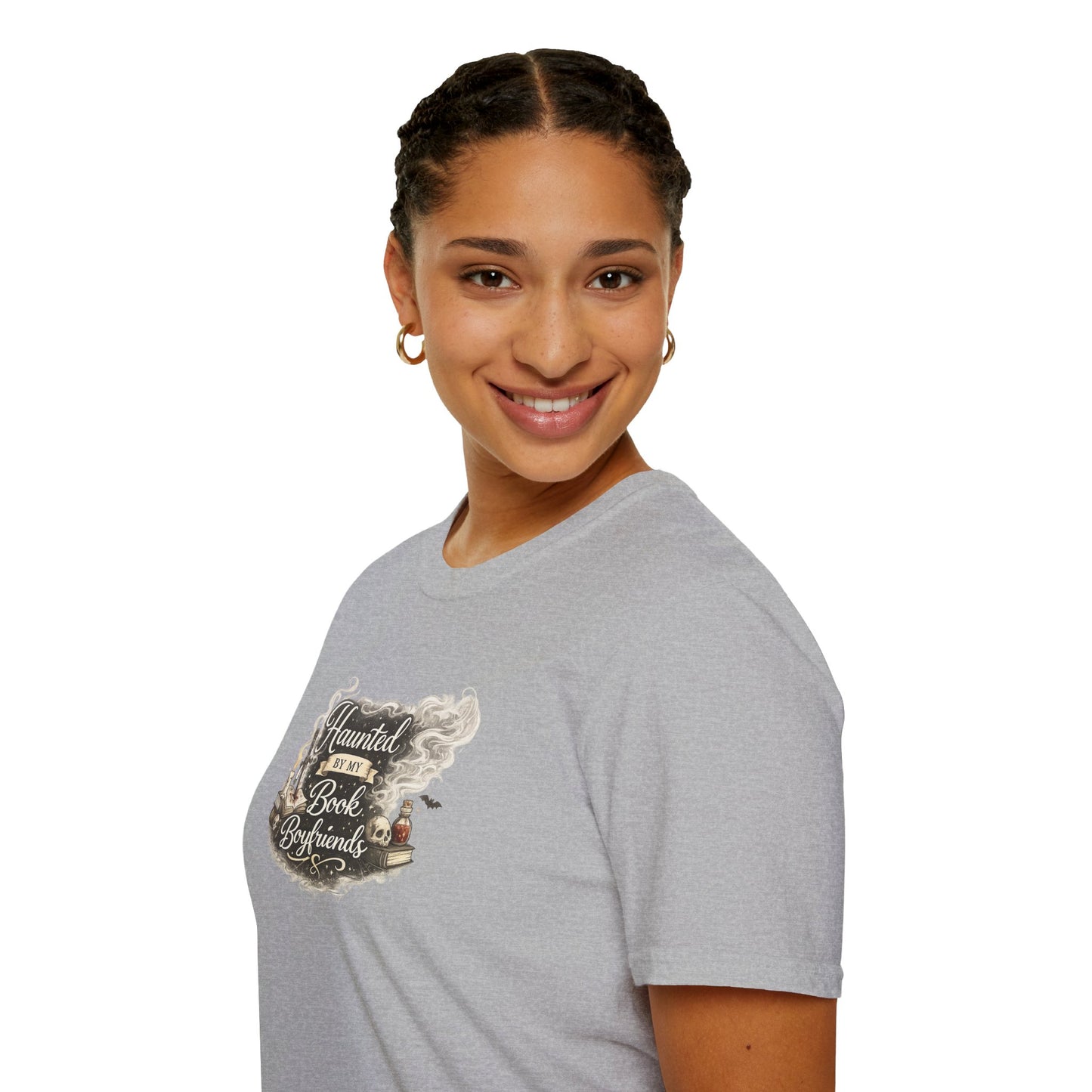 Haunted by My Book Boyfriends Shirt | Book Lover Halloween Tee | Spooky Bookish Shirt | Witchy Reader T-Shirt | Fantasy Book Lover Gift