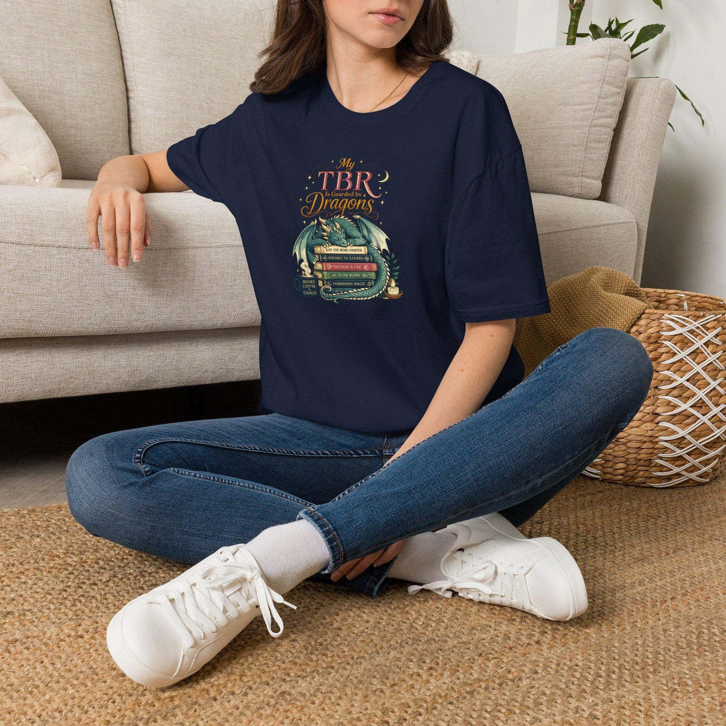 My TBR Is Guarded By Dragons Shirt, Fantasy Book Lover T-Shirt, Bookish Reading Tee, Dragon Reader Gift, BookTok Apparel